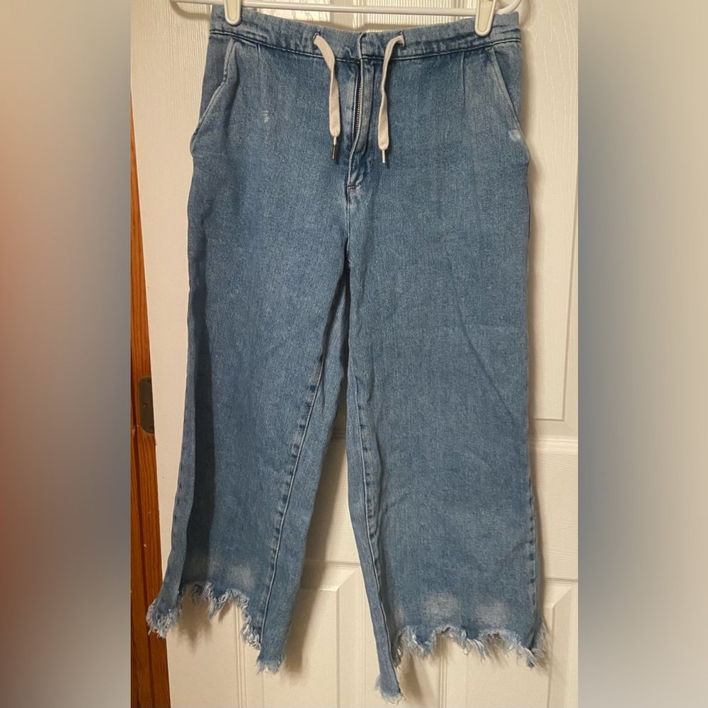 Wide Leg Zara Trafaluc Crop Jeans Size Small